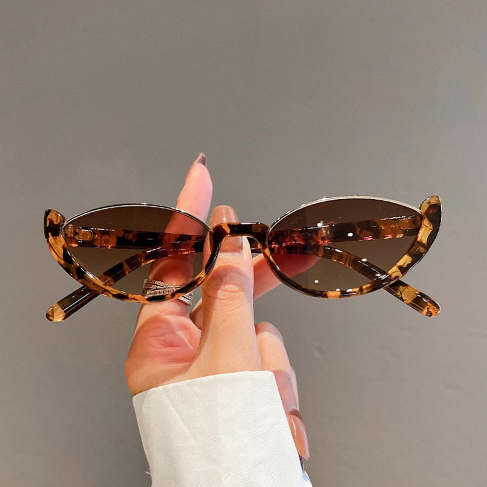 Sunglasses Cat Eye - แว่นกันแดดทรงแคทอายแบบวินเทจขนาดเล็ก กรอบครึ่งวง